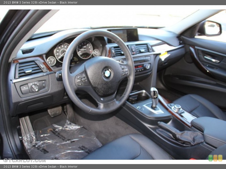 Black Interior Prime Interior for the 2013 BMW 3 Series 328i xDrive Sedan #88038457