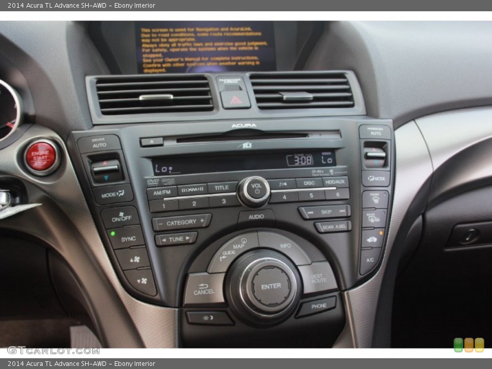 Ebony Interior Controls for the 2014 Acura TL Advance SH-AWD #88039286