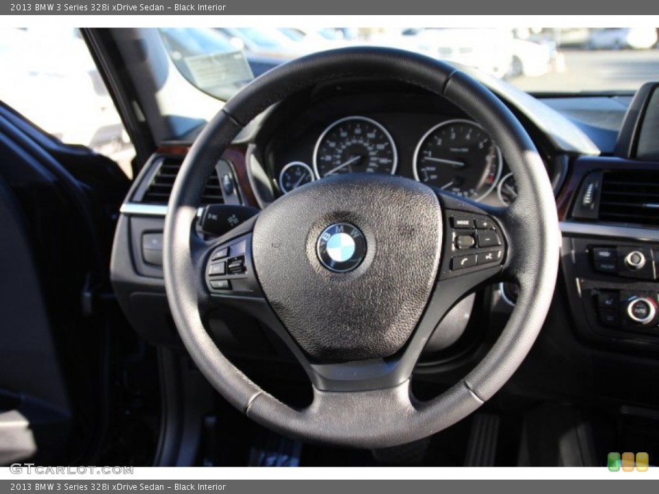 Black Interior Steering Wheel for the 2013 BMW 3 Series 328i xDrive Sedan #88040052