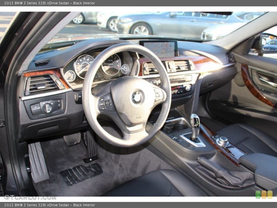 Black Interior Prime Interior for the 2013 BMW 3 Series 328i xDrive Sedan #88040664