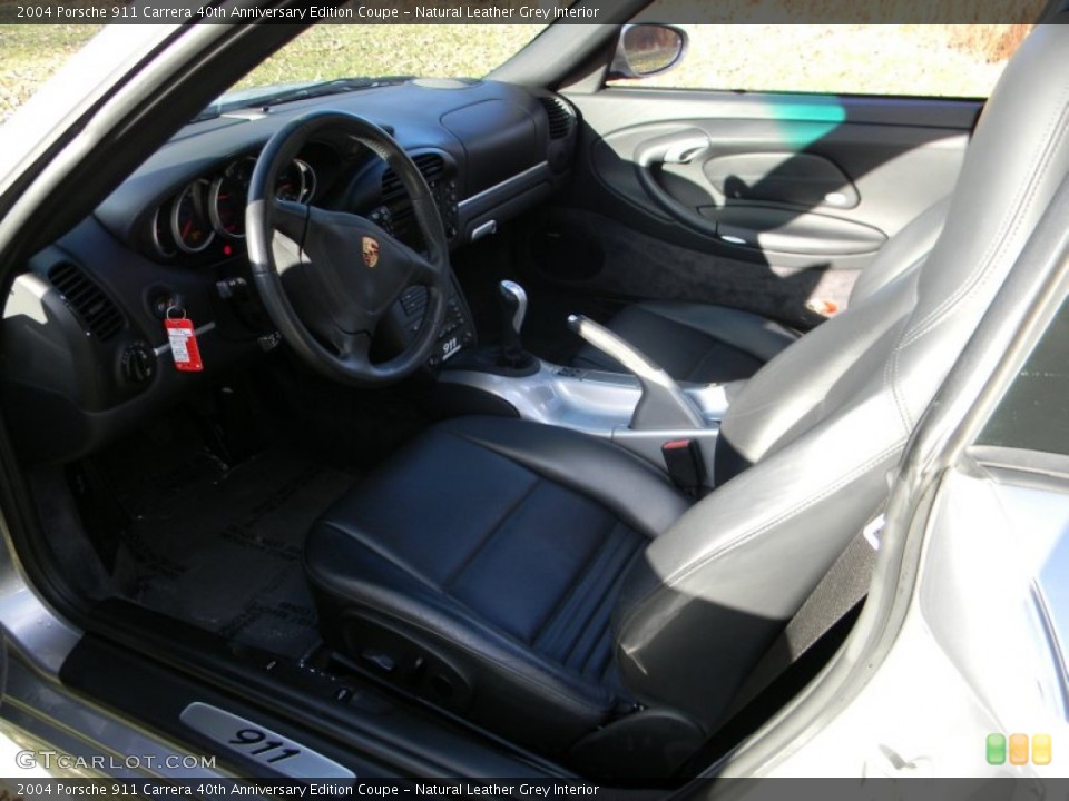 Natural Leather Grey Interior Prime Interior for the 2004 Porsche 911 Carrera 40th Anniversary Edition Coupe #88048997