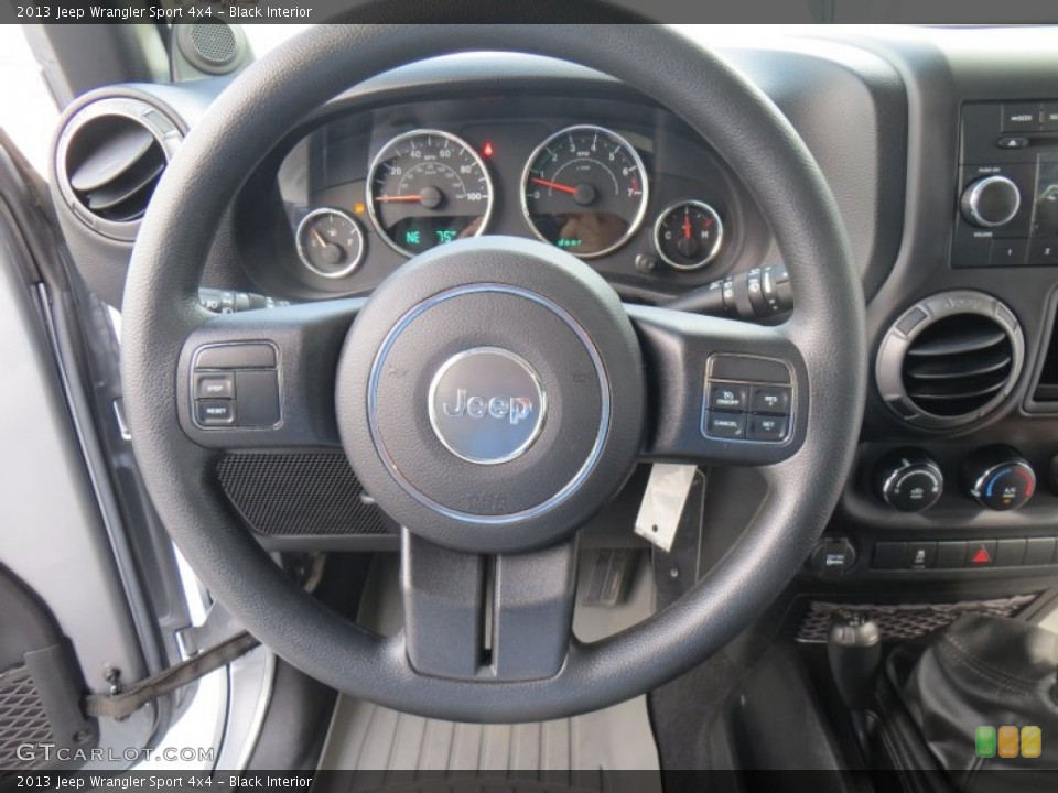 Black Interior Steering Wheel for the 2013 Jeep Wrangler Sport 4x4 #88049366