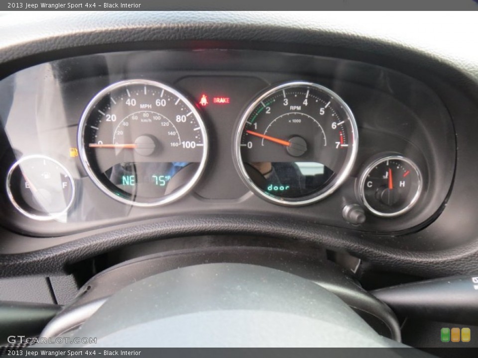 Black Interior Gauges for the 2013 Jeep Wrangler Sport 4x4 #88049387