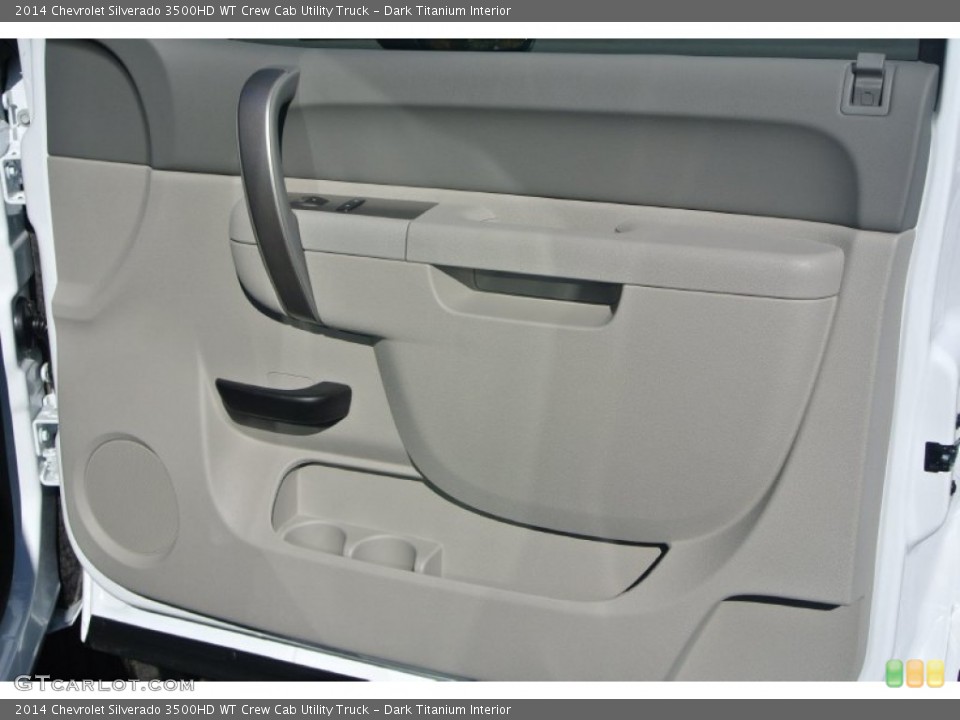 Dark Titanium Interior Door Panel for the 2014 Chevrolet Silverado 3500HD WT Crew Cab Utility Truck #88051506