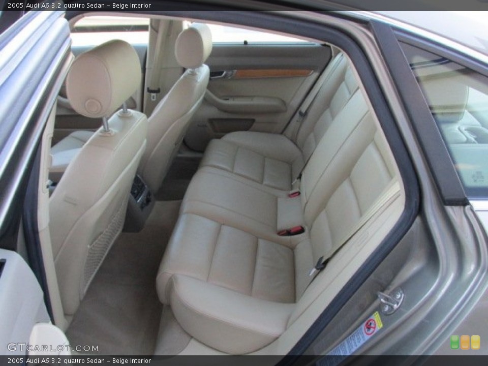 Beige Interior Rear Seat for the 2005 Audi A6 3.2 quattro Sedan #88056974