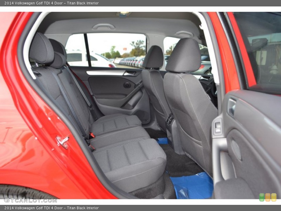 Titan Black Interior Rear Seat for the 2014 Volkswagen Golf TDI 4 Door #88060678