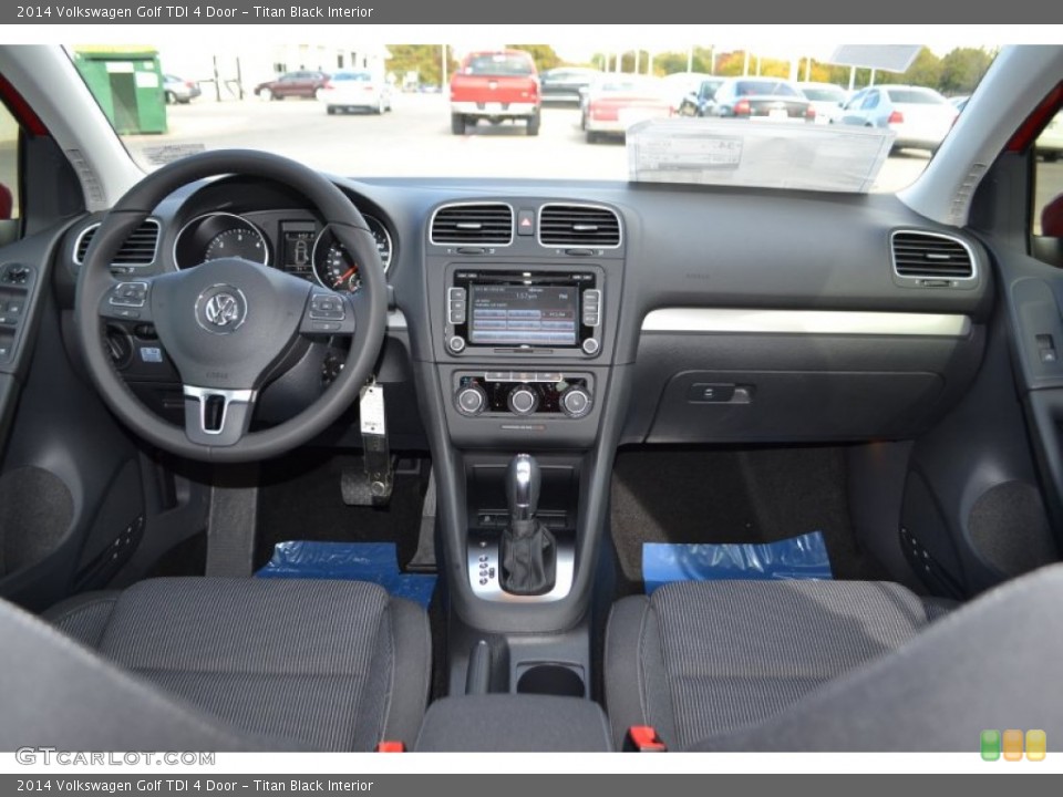 Titan Black Interior Dashboard for the 2014 Volkswagen Golf TDI 4 Door #88060701