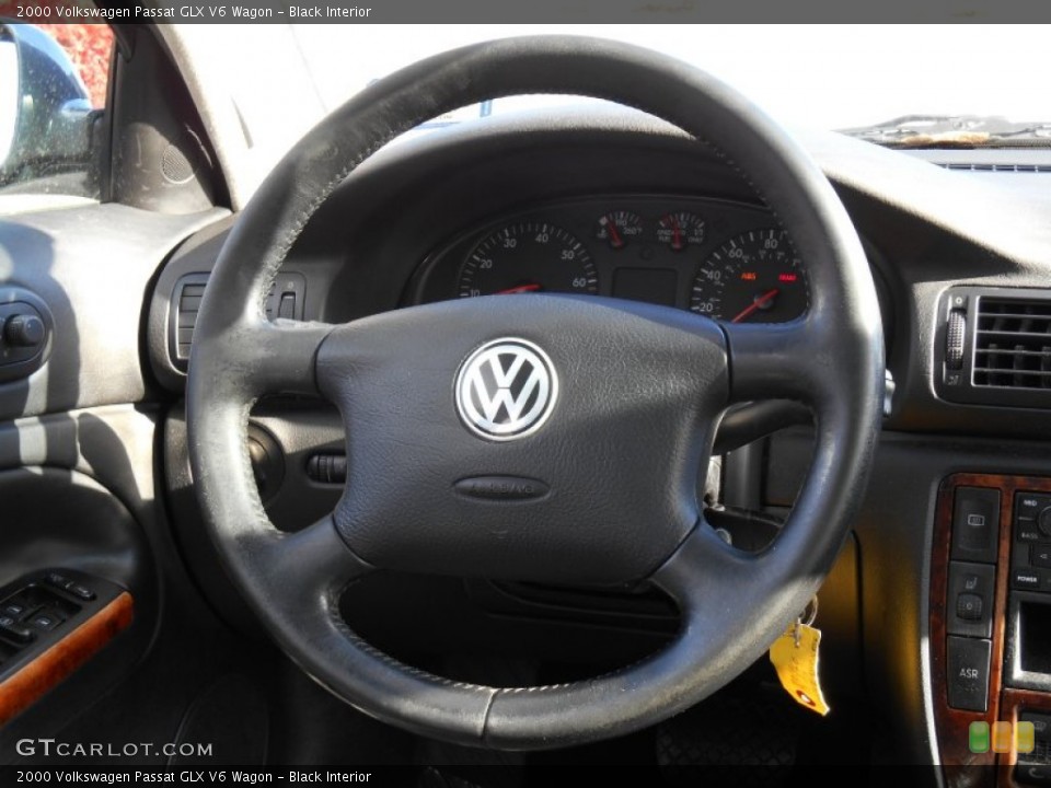 Black Interior Steering Wheel for the 2000 Volkswagen Passat GLX V6 Wagon #88070043
