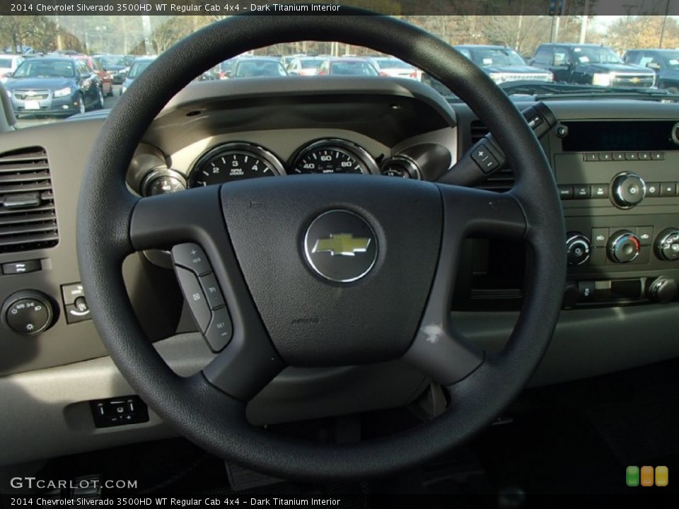 Dark Titanium Interior Steering Wheel for the 2014 Chevrolet Silverado 3500HD WT Regular Cab 4x4 #88081826