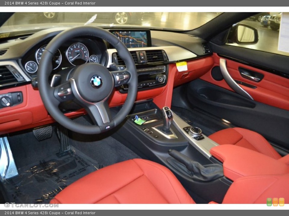 Coral Red Interior Prime Interior for the 2014 BMW 4 Series 428i Coupe #88085391