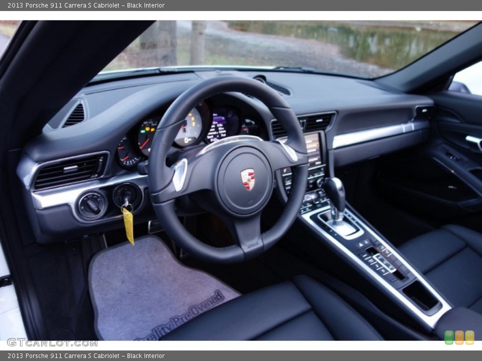 Black Interior Dashboard for the 2013 Porsche 911 Carrera S Cabriolet #88090515