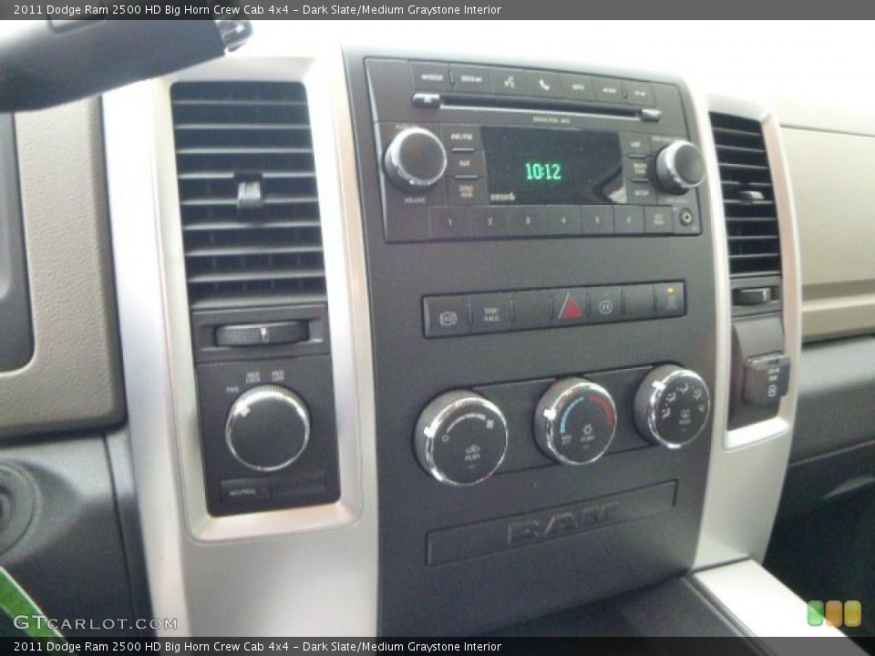 Dark Slate/Medium Graystone Interior Controls for the 2011 Dodge Ram 2500 HD Big Horn Crew Cab 4x4 #88094343