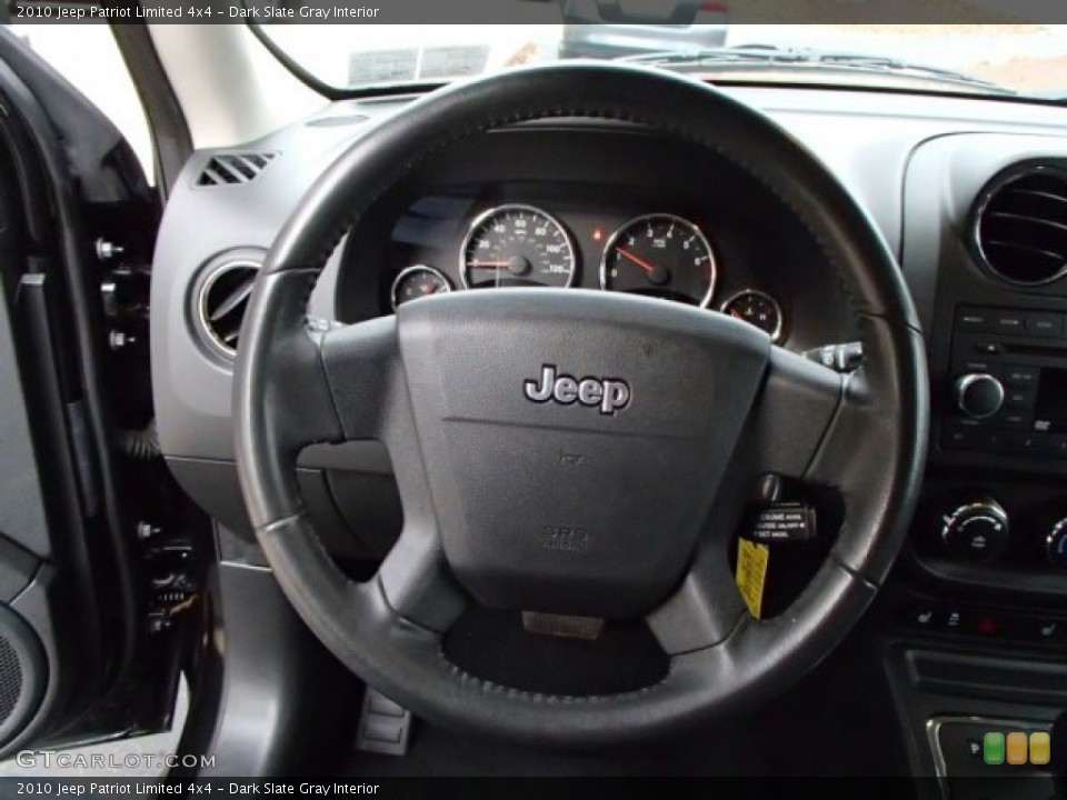 Dark Slate Gray Interior Steering Wheel for the 2010 Jeep Patriot Limited 4x4 #88096395