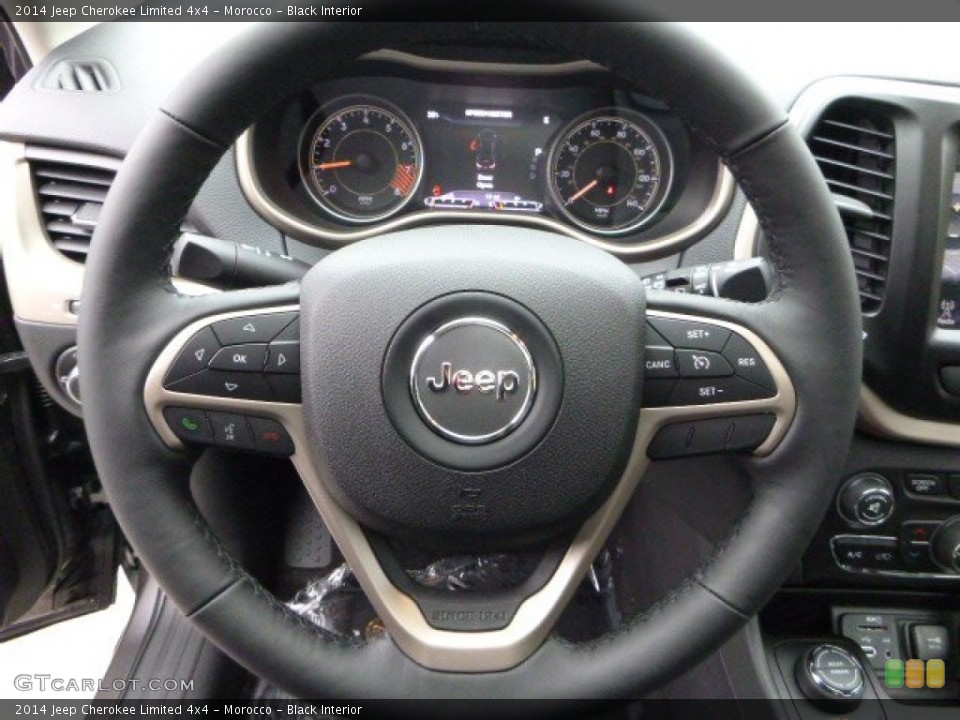 Morocco - Black Interior Steering Wheel for the 2014 Jeep Cherokee Limited 4x4 #88097349