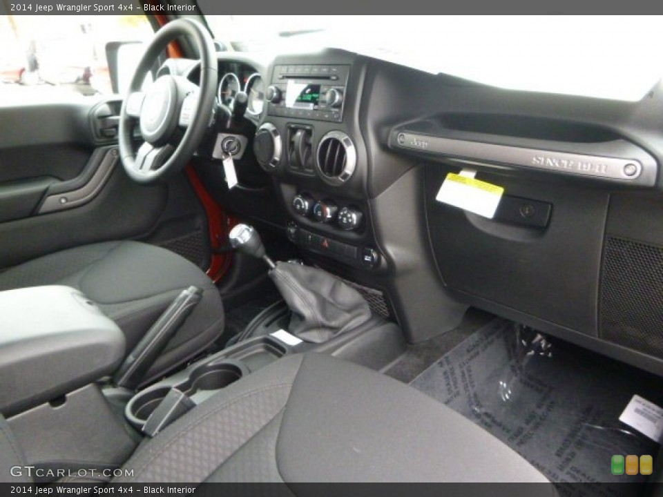 Black Interior Dashboard for the 2014 Jeep Wrangler Sport 4x4 #88097559