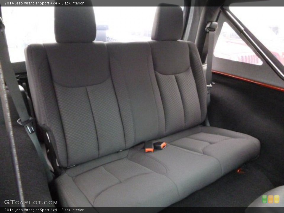 Black Interior Rear Seat for the 2014 Jeep Wrangler Sport 4x4 #88097595