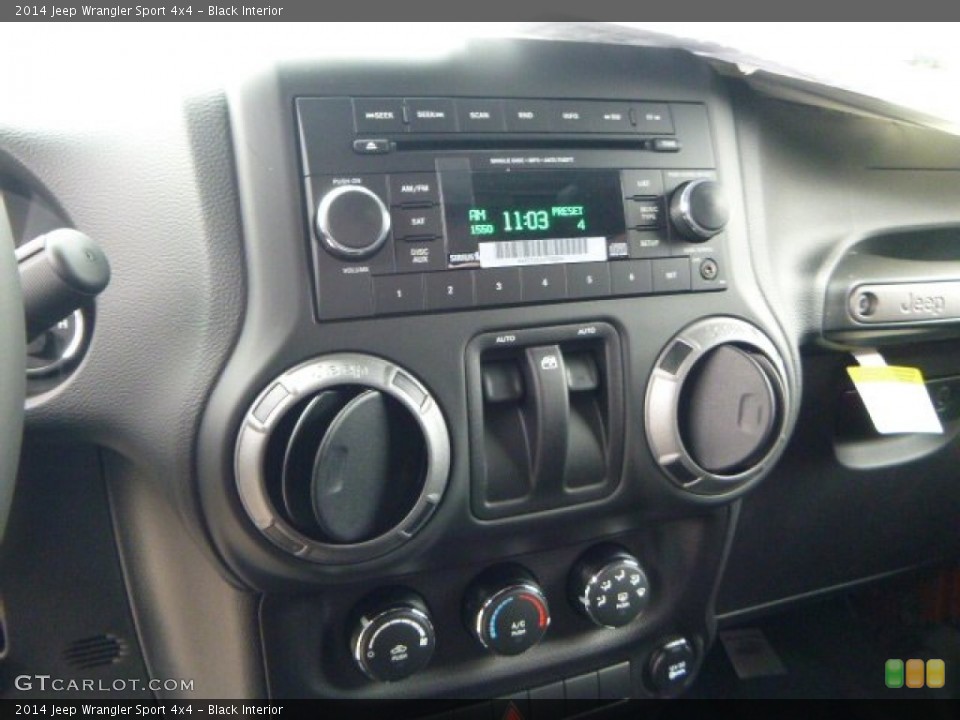 Black Interior Controls for the 2014 Jeep Wrangler Sport 4x4 #88097706