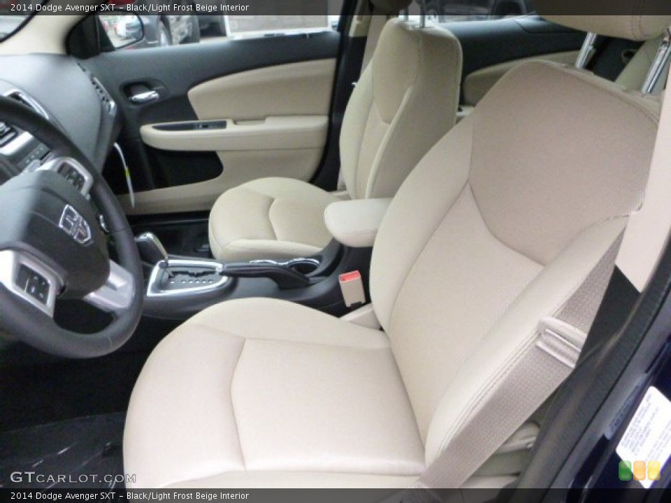 Black/Light Frost Beige Interior Front Seat for the 2014 Dodge Avenger SXT #88099425