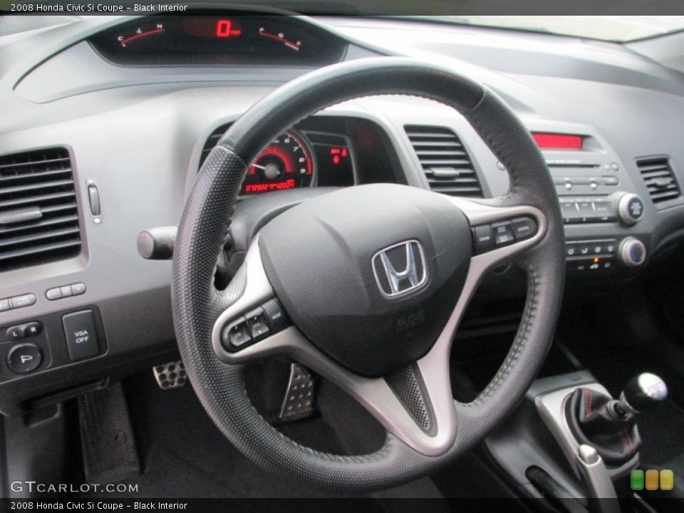 Black Interior Steering Wheel for the 2008 Honda Civic Si Coupe #88099863