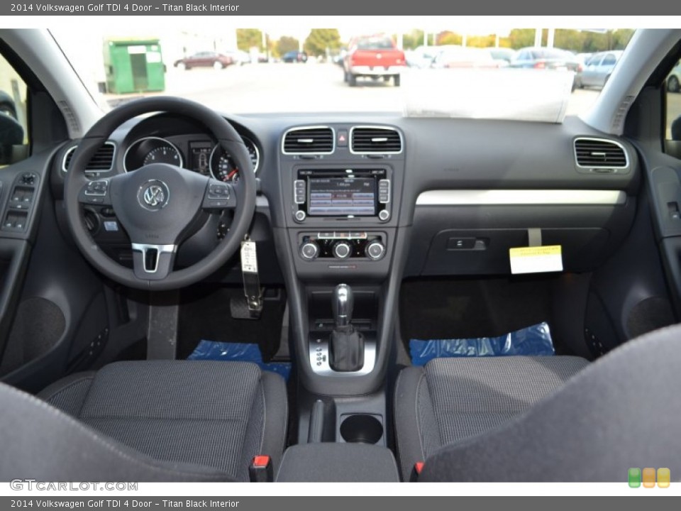 Titan Black Interior Dashboard for the 2014 Volkswagen Golf TDI 4 Door #88101345