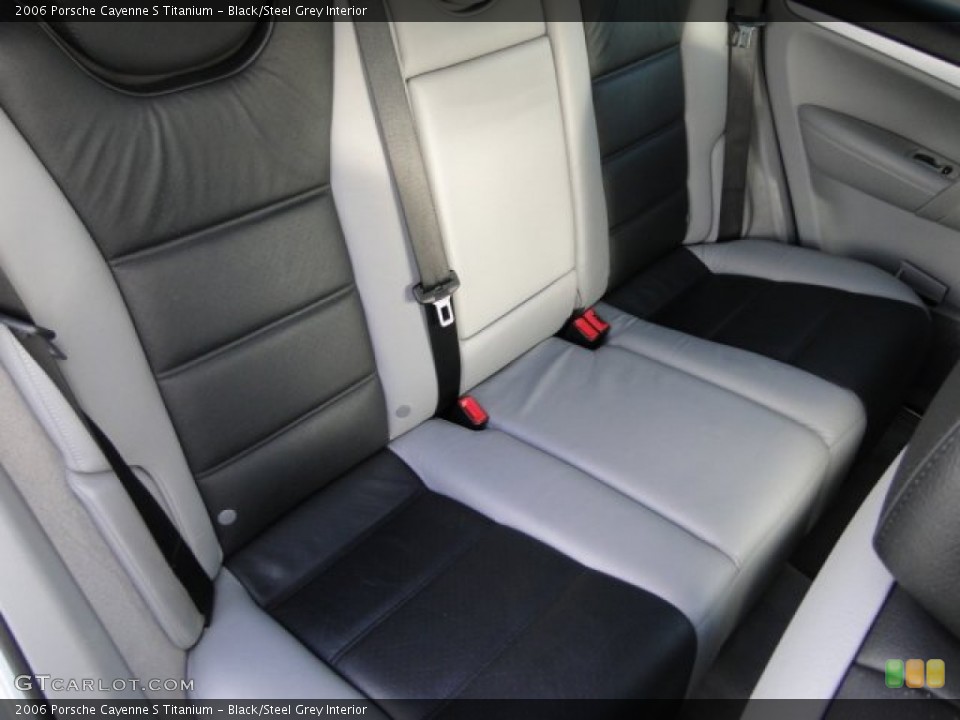 Black/Steel Grey Interior Rear Seat for the 2006 Porsche Cayenne S Titanium #88102230