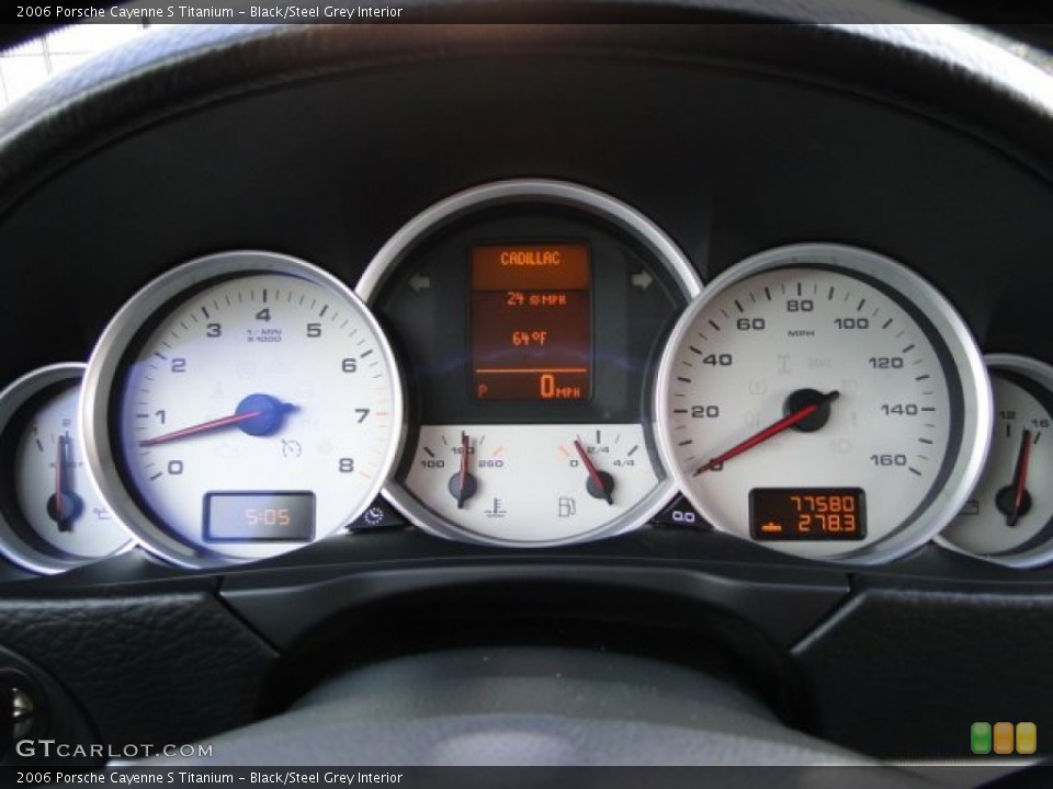 Black/Steel Grey Interior Gauges for the 2006 Porsche Cayenne S Titanium #88102242