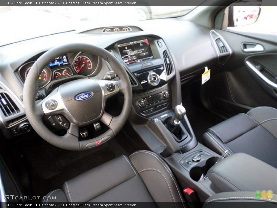 ST Charcoal Black Recaro Sport Seats 2014 Ford Focus Interiors