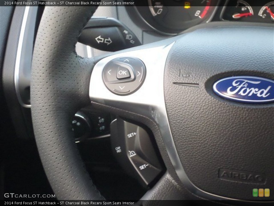 ST Charcoal Black Recaro Sport Seats Interior Controls for the 2014 Ford Focus ST Hatchback #88116518