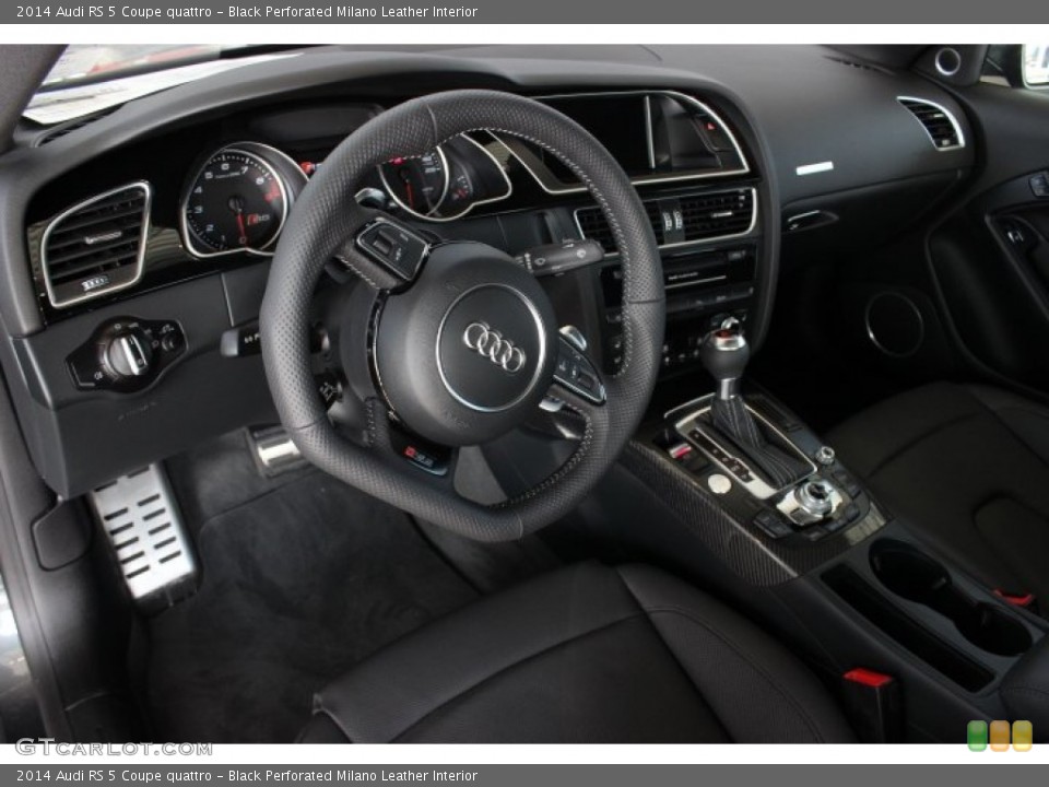Black Perforated Milano Leather Interior Photo for the 2014 Audi RS 5 Coupe quattro #88116878
