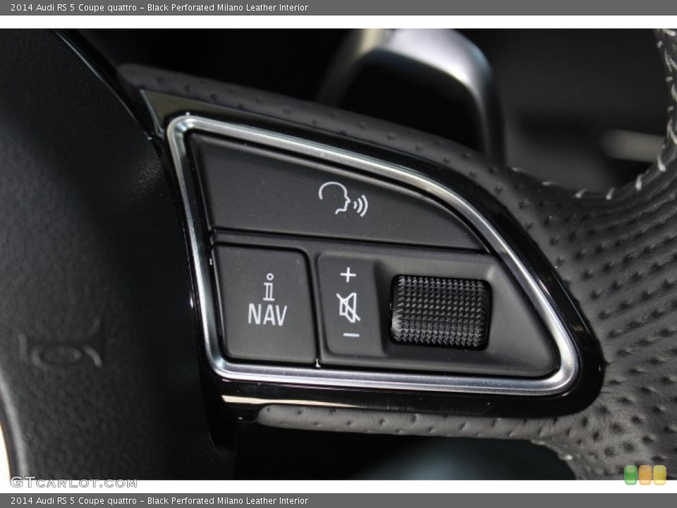 Black Perforated Milano Leather Interior Controls for the 2014 Audi RS 5 Coupe quattro #88117121