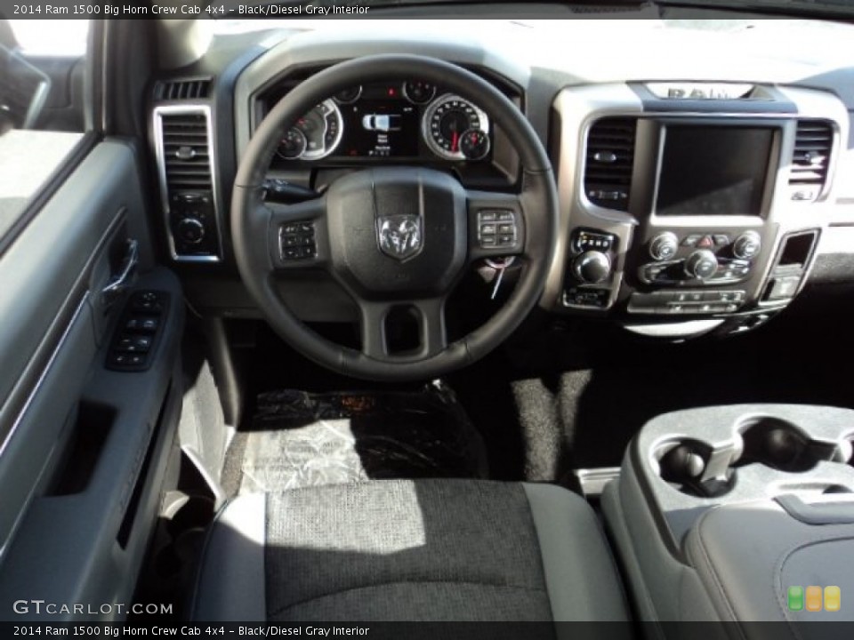 Black/Diesel Gray Interior Dashboard for the 2014 Ram 1500 Big Horn Crew Cab 4x4 #88118418