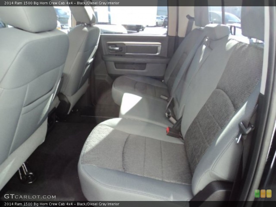 Black/Diesel Gray Interior Rear Seat for the 2014 Ram 1500 Big Horn Crew Cab 4x4 #88118516