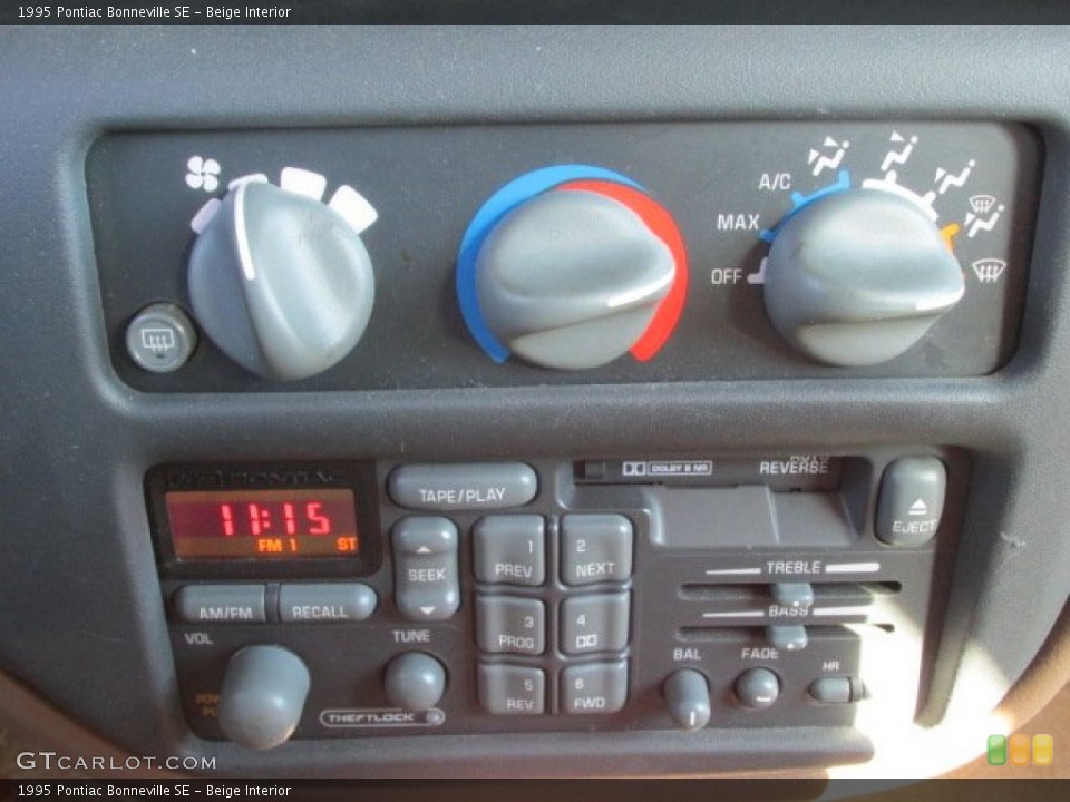 Beige Interior Controls for the 1995 Pontiac Bonneville SE #88122239