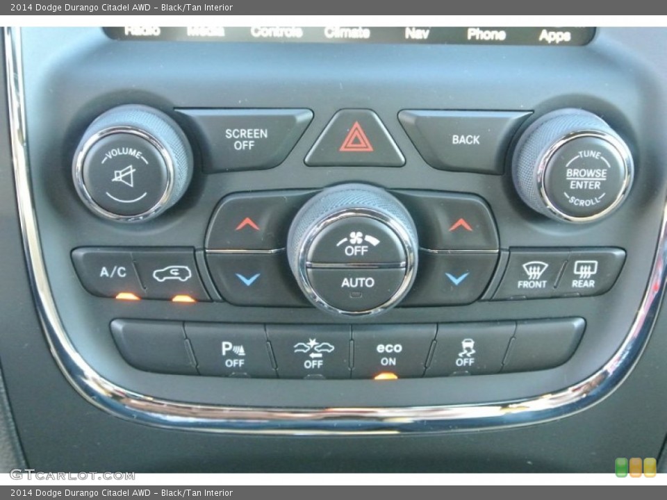 Black/Tan Interior Controls for the 2014 Dodge Durango Citadel AWD #88127837