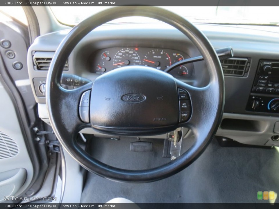 Medium Flint Interior Steering Wheel for the 2002 Ford F250 Super Duty XLT Crew Cab #88127924