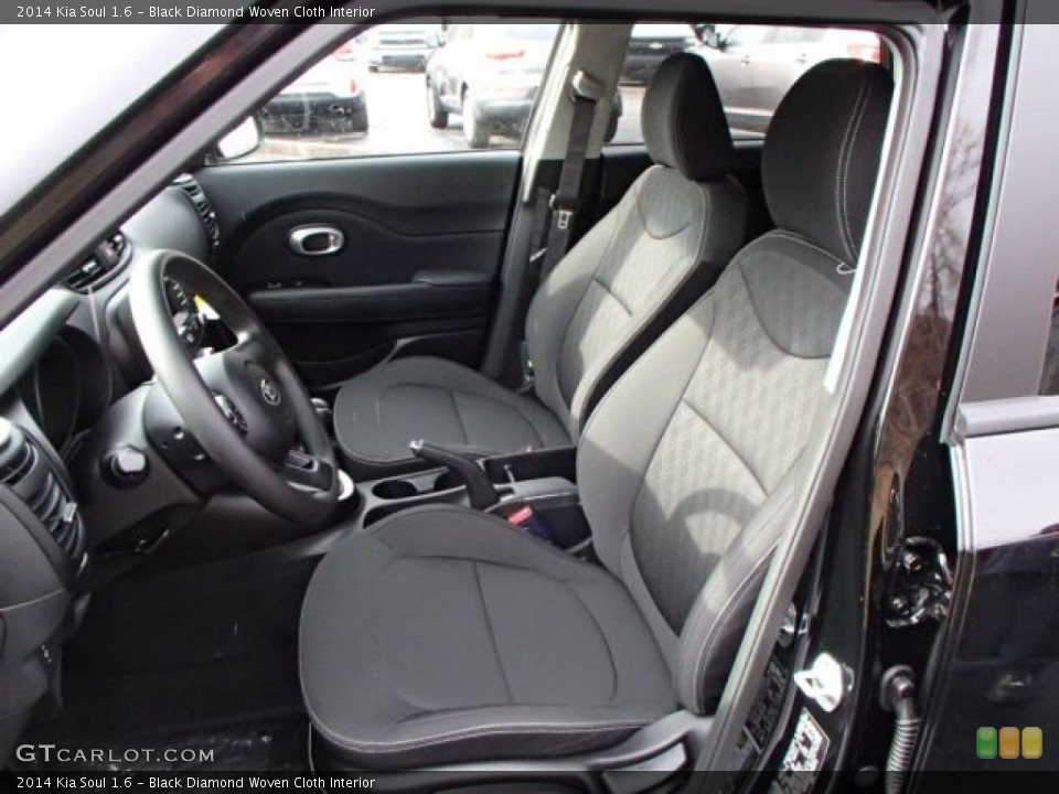Black Diamond Woven Cloth Interior Front Seat for the 2014 Kia Soul 1.6 #88128308