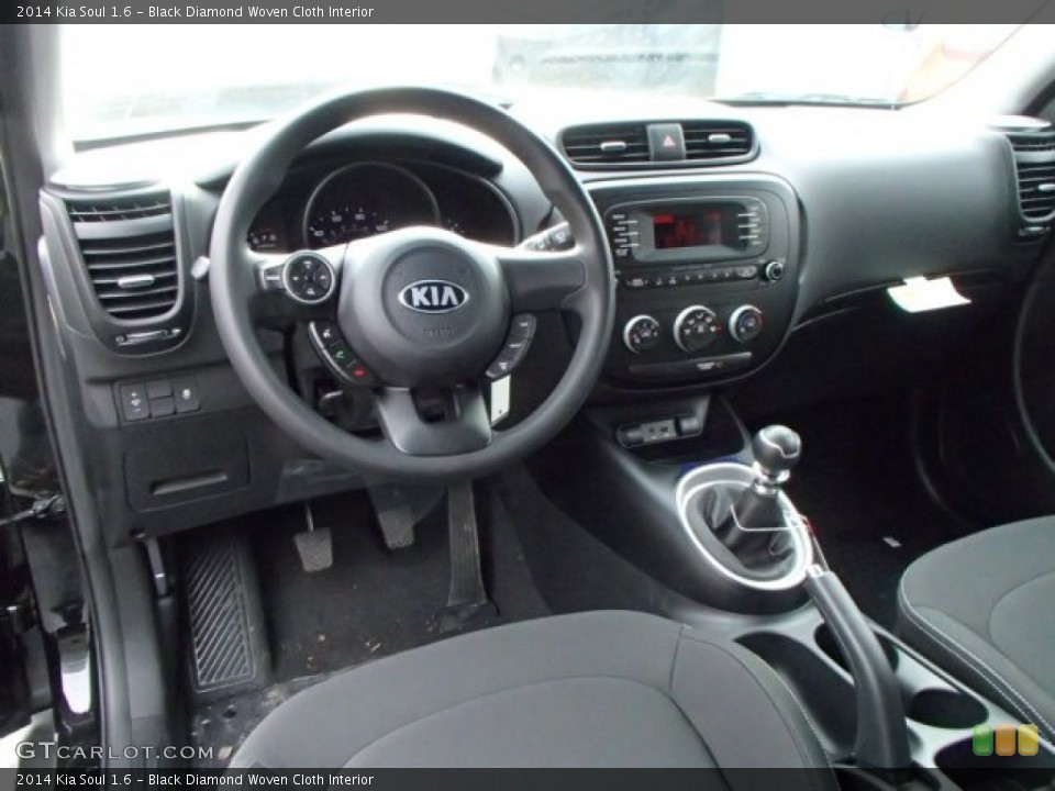 Black Diamond Woven Cloth 2014 Kia Soul Interiors