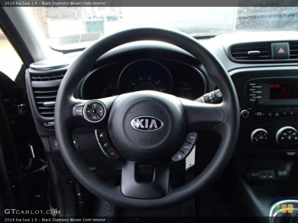 Black Diamond Woven Cloth Interior Steering Wheel for the 2014 Kia Soul 1.6 #88128494