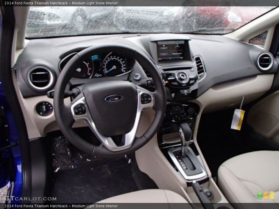 Medium Light Stone Interior Prime Interior for the 2014 Ford Fiesta Titanium Hatchback #88133156
