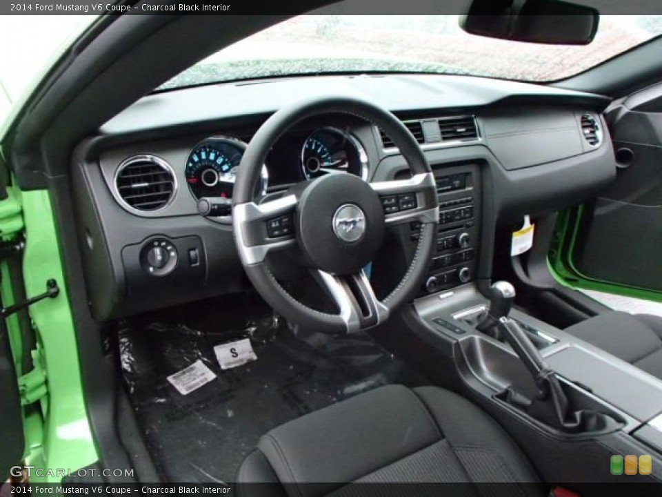 Charcoal Black Interior Prime Interior for the 2014 Ford Mustang V6 Coupe #88133583