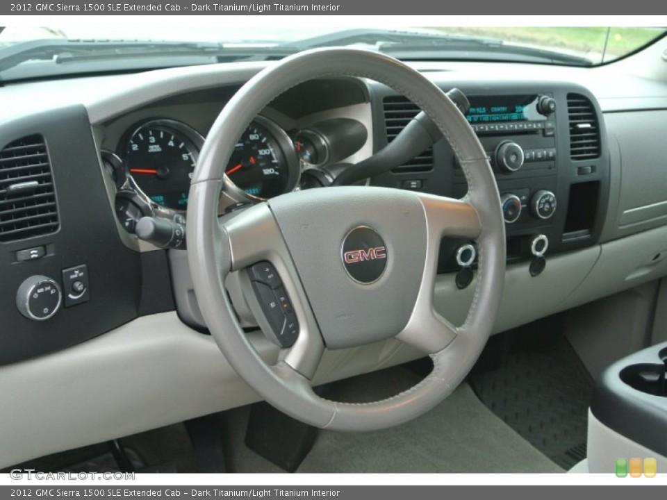 Dark Titanium/Light Titanium Interior Steering Wheel for the 2012 GMC Sierra 1500 SLE Extended Cab #88141613