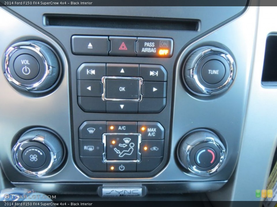 Black Interior Controls for the 2014 Ford F150 FX4 SuperCrew 4x4 #88146512