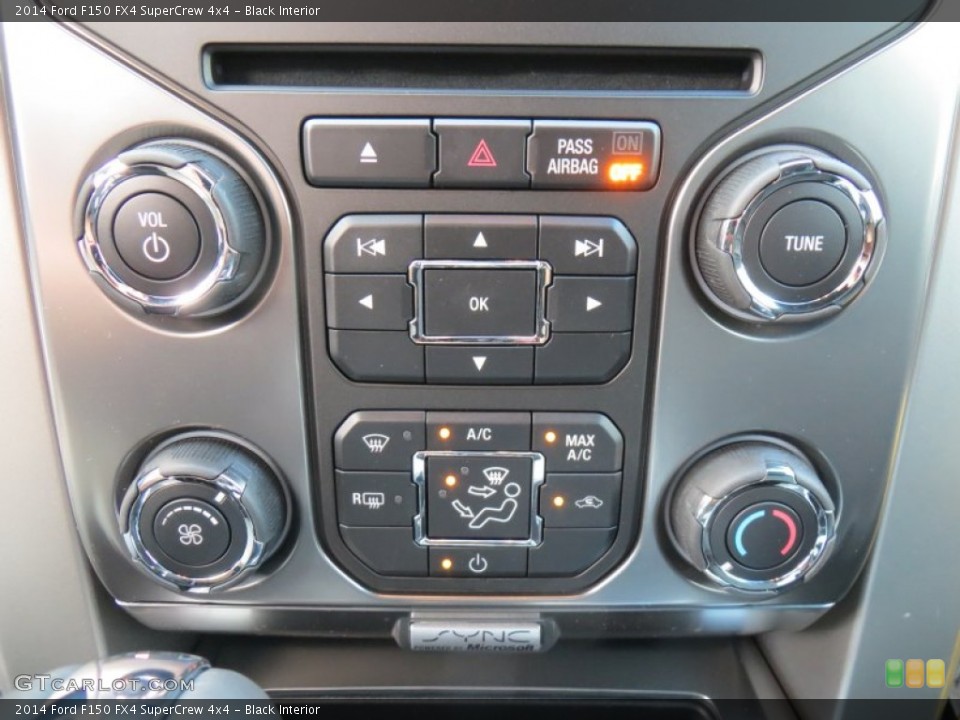 Black Interior Controls for the 2014 Ford F150 FX4 SuperCrew 4x4 #88147469