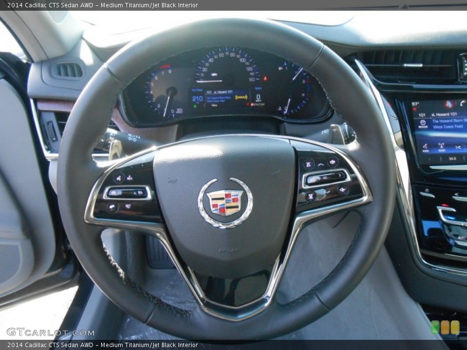 Medium Titanium/Jet Black Interior Steering Wheel for the 2014 Cadillac CTS Sedan AWD #88152560
