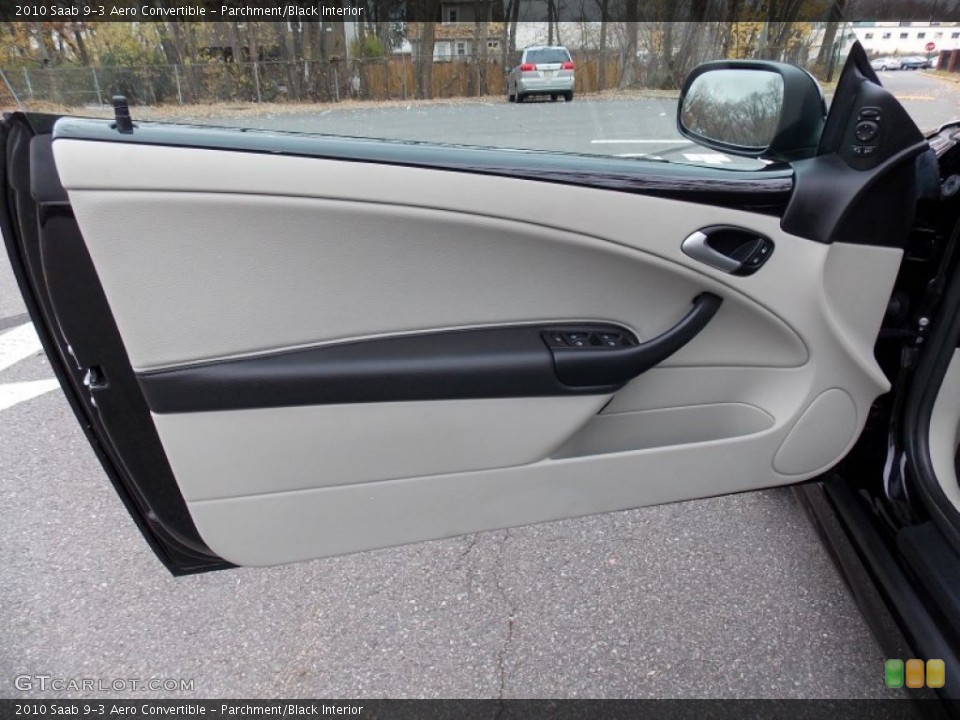 Parchment/Black Interior Door Panel for the 2010 Saab 9-3 Aero Convertible #88154927