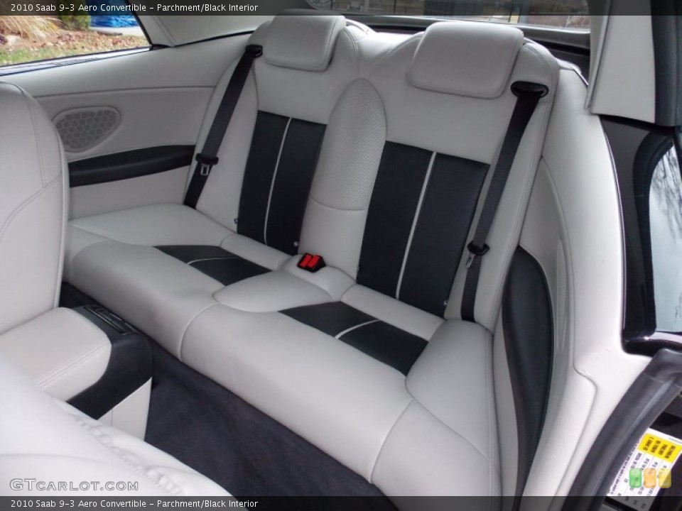 Parchment/Black Interior Rear Seat for the 2010 Saab 9-3 Aero Convertible #88155041