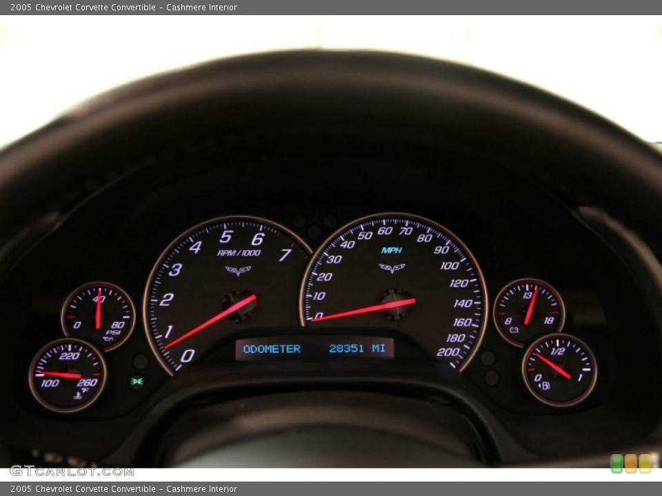 Cashmere Interior Gauges for the 2005 Chevrolet Corvette Convertible #88161968
