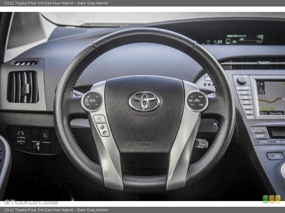 Dark Gray Interior Steering Wheel for the 2012 Toyota Prius 3rd Gen Four Hybrid #88169285