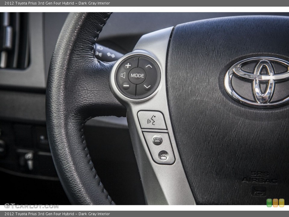 Dark Gray Interior Controls for the 2012 Toyota Prius 3rd Gen Four Hybrid #88169376