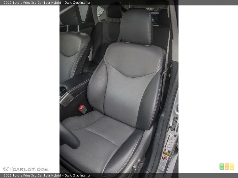 Dark Gray Interior Front Seat for the 2012 Toyota Prius 3rd Gen Four Hybrid #88169528
